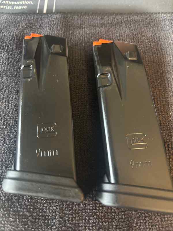 Glock 43x/48 OEM 15rd metal mags (2)