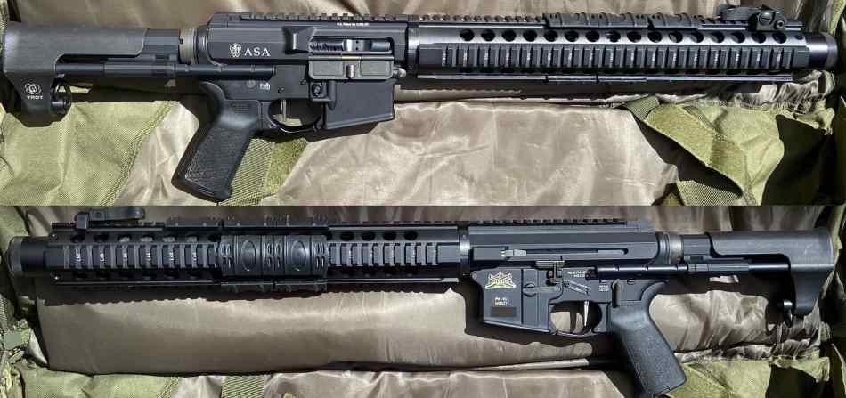 AR 300 BO rifle, AR 9mm pistol, NEW